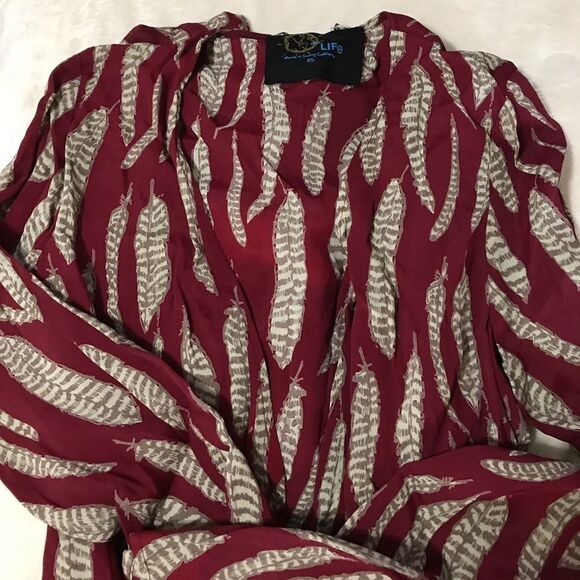 BLUE LIFE BOHO SLEEVE ROMPER IN BORDEAUX - Picture 5 of 7